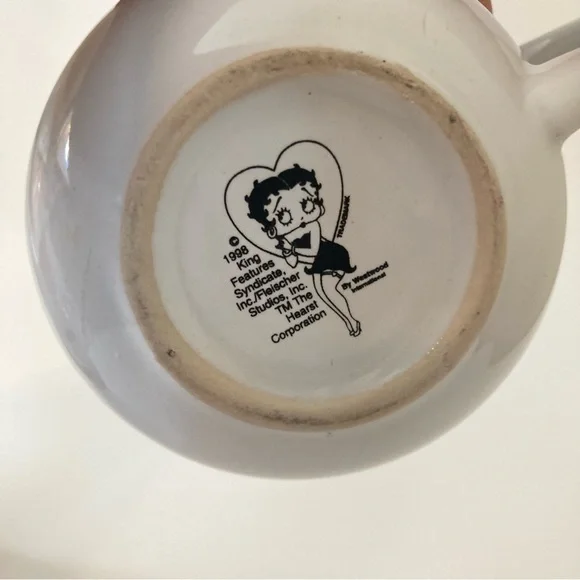 VINTAGE | 1998 BETTY BOOP CARTOON TEA-4-ONE 18 OZ POT & MUG SET Pink Top - Picture 8 of 10